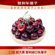 京鮮生 智利進(jìn)口車(chē)厘子2J級450g裝 果徑約28-30mm 新鮮水果