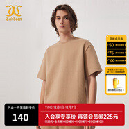 卡賓男裝字母刺繡圓領(lǐng)T恤24夏新款寬松短袖商場(chǎng)同款H2242132003 褐色45 XL /180/52
