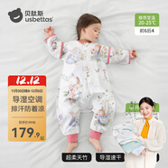 貝肽斯嬰兒睡袋防驚跳夏季空調房薄款新生兒童睡袋0-3歲寶寶防踢被著(zhù)涼 夏天（前6后4 20-25℃）喬兔 L碼2-4歲 建議身高90-105cm