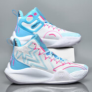 LI-NING 1990CJ1籃球鞋邁克勒姆同款會(huì )響運動(dòng)鞋高幫男鞋學(xué)生 019白粉月李寧 36