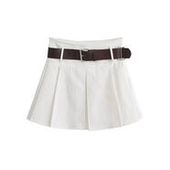 美式性感炸街百褶裙女高腰歐美辣妹風(fēng)超短a字裙學(xué)院風(fēng)半身裙子潮 白色 S S