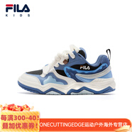 斐樂(lè )（FILA）秋冬KIDS童鞋兒童板鞋2025年秋季新款男女大童休閑時(shí)尚街舞鞋 黑/永恒藍-BW 33 內長(cháng)20.5cm