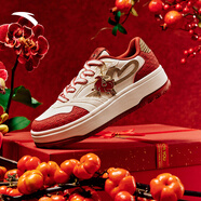 安踏好事發(fā)生波浪4丨男鞋紅色板鞋男女同款新年本命年馬年潮流運動(dòng)鞋 【女子專(zhuān)屬晴風(fēng)】象牙白/馬踏紅/金屬亮色-1 40 (250mm)