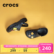 卡駱馳（CROCS）洞洞鞋貝雅男鞋女鞋輕便耐磨一腳蹬拖鞋休閑鞋|10126 黑色-001 40 (250mm)