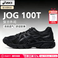 亞瑟士（ASICS）男鞋女鞋 25冬季新款JOG 100T基礎慢跑寬楦運動(dòng)鞋透氣減震跑步鞋 黑武士/午夜黑/曬圖反10 46 (290mm) 4E寬楦