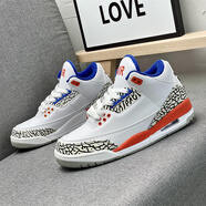 AJ3白水泥男鞋夏季新款藤原浩白灰莆田純原aj4電母女鞋 aj3尼克斯 42