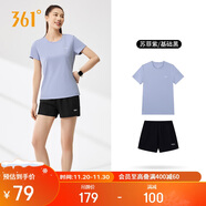 361°跑步運動(dòng)套裝女士夏季衣服新款速干短袖短褲兩件套662524001H-3