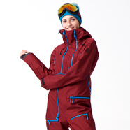 RUNNING RIVER奔流 中性情侶款 冬季 戶外防風(fēng)單板野雪連體滑雪服O7503NO7509N 紅色O7503N-180 女 M