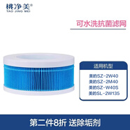 桃凈美適配Midea美的加濕器濾芯SZK-2D40B/1E25B/2M40/2C30無(wú)霧濾網(wǎng)Y-W40S/LM1S/2Y50濕簾1Y80/QQ5/X900L 美的加濕濾網(wǎng)SC-2W40/SC-2M40