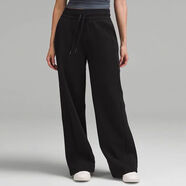 LU LU MOSTLULU露露2025秋冬加絨闊腿褲L同款Suba女士中高腰運動(dòng)休閑直筒褲 黑色 L 6