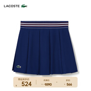 LACOSTE法國鱷魚(yú)女裝帶內襯凸紋網(wǎng)眼面料運動(dòng)休閑拼色半身裙|JF0990 F9F XS (155) 34