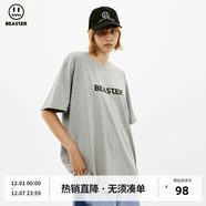 BEASTER短袖T恤男女同款國潮牌基礎款純色休閑圓領(lǐng)上衣易穿搭 花灰色 L