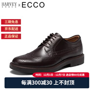 ECCO愛(ài)步2023新款男鞋牛皮系帶布洛克雕花商務(wù)皮鞋525634 01178 44