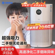 華為智選鴻蒙智選720空氣凈化器室內二手煙吸煙房間抽煙去煙味除異味 家用棋牌室麻將館辦公室燒烤店凈化機 性?xún)r(jià)比優(yōu)選KJ350【推薦面積40㎡】