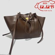 夏芒輕便大容量2025年新款蝙蝠形高街手提包歐美風(fēng)潮流單肩斜跨包包女 25089#棕咖色 32cm*16cm*29cm