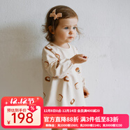 OAK FAMILY秋冬新品1-6歲女寶寶長(cháng)袖連衣裙可愛(ài)高彈寬松衛衣裙洋氣公主裙 小面包 110 cm