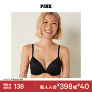 維多利亞的秘密 PINK 圓盤(pán)胸內衣1690性感光面無(wú)痕舒適聚攏3/4罩杯外擴文胸 2ZUO黑色-1690 11201690 80B （36B）