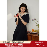 獨束大碼女裝【長(cháng)短款】海軍風(fēng)撞色減齡連衣裙女夏新款微胖mm裙子 短款 2XL