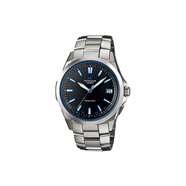 卡西歐（CASIO）OCEANUS系列-圓盤(pán)三針大方簡(jiǎn)潔海洋氣息石英機芯鈦金屬表帶男表 深藍色表盤(pán)