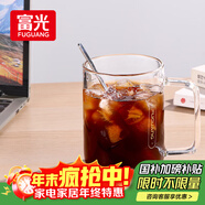 富光高硼硅玻璃杯花茶杯子單層果汁杯牛奶杯帶把帶刻度水杯男女