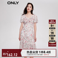 ONLY時(shí)尚甜美泡泡袖V領(lǐng)中裙碎花連衣裙女|123207140 彩花1 XS (155) 76A