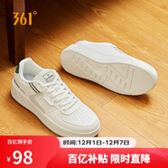 361°運動(dòng)男鞋秋冬季學(xué)生復古厚底增高小白休閑板鞋子男672426615-3