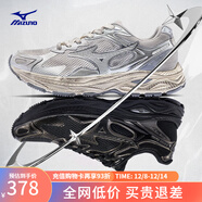 美津濃（MIZUNO）【RACER S 1.0】軟底輕便運動(dòng)跑步鞋男女同款緩震透氣休閑慢跑鞋 18/臟臟銀 36 (225mm)