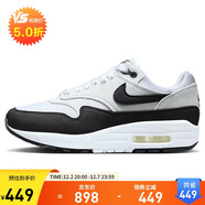 耐克NIKE運動(dòng)休閑鞋女子氣墊AIR MAX 1運動(dòng)鞋DZ2628-102白黑37.5
