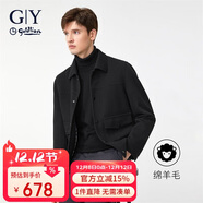 金利來(lái)gy單夾克男翻領(lǐng)時(shí)尚休閑男士上衣外套 JWF1799-LK120黑色 2XL