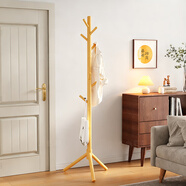 小匠材衣帽架實(shí)木掛衣架臥室落地簡(jiǎn)易衣架多掛鉤衣服架子