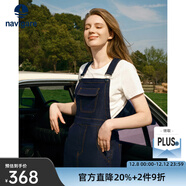 Navigare意大利小帆船減齡牛仔背帶裙女士夏季氣質(zhì)吊帶裙時(shí)尚女裝連衣裙 海軍藍 S 碼