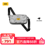 CRASH BAGGAGE意大利小眾設計硬殼小方包單肩包斜挎包男女包包2023新款ins同款 SILVER（大號）