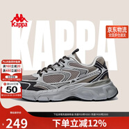 卡帕（Kappa）氫軌老爹鞋男鞋子男休閑冬季運動(dòng)鞋網(wǎng)面透氣減震跑步鞋 靜謐灰 36