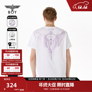 BOY LONDON【范丞丞同款】夏情侶款短袖燙金黑色潮牌圓領(lǐng)T恤N01040 白色 L