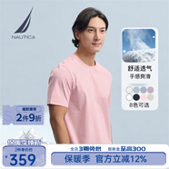 諾帝卡（NAUTICA）【商場(chǎng)同款】男裝25春夏新款全棉涼感基礎款多色短袖T恤男TC5101 粉色6PV L