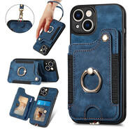紐為（Newvessy）蘋(píng)果16卡包指環(huán)防盜刷適用蘋(píng)果14promax手機殼17手機殼帶卡槽12pro插卡套支架蘋(píng)果13手機殼蘋(píng)果15 藍色 卡包+掛繩 iPhone 6s Plus