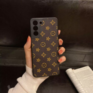 三星（SAMSUNG）適用原裝皮質(zhì)老花三星S23Ultra商務(wù)殼Note8網(wǎng)紅時(shí)尚男女款保護套 皮質(zhì)棕色花紋 三星GalaxyNote10