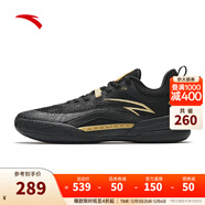 安踏（ANTA）【凱里·歐文系列】KAI 1 TEAM丨歐文團隊款籃球鞋水泥克星運動(dòng)鞋 基礎黑/金屬金-4 42.5 (男9碼)