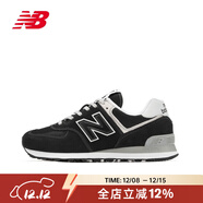 NEW BALANCE NB 574系列 經(jīng)典系帶復古運動(dòng)休閑鞋男女款 元祖灰 ML574EVG ML574EVB-D 經(jīng)典黑 37 (腳長(cháng)22.5cm)