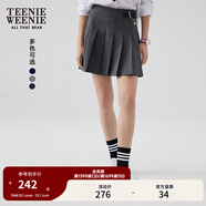 Teenie Weenie小熊秋季格紋百褶短裙學(xué)院風(fēng)休閑半身裙灰色半裙女裝 灰色 M (165)