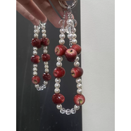 山頭林村momo原創(chuàng  )蘋(píng)果手機鏈手機鏈條蘋(píng)果創(chuàng  )意禮物 毒蘋(píng)果珍珠手機鏈