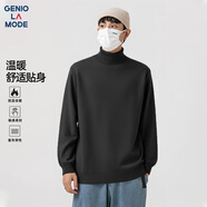 GENIOLAMODE高領(lǐng)毛衣男士冬季內穿打底針織衫男生冬天保暖毛線(xiàn)衣服 深灰 XL