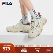 FILA斐樂(lè )男女鞋貓爪鞋6代情侶老爹鞋春新款網(wǎng)面輕便舒適休閑運動(dòng)鞋 【男】云端白-CC 42