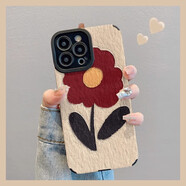 DUTRIEUX適用蘋(píng)果16華為vivo小米oppo紅米榮耀iPhone15手機殼11皮紋油畫(huà)涂 油畫(huà)一朵小花Y819 PP eno4 S 5G