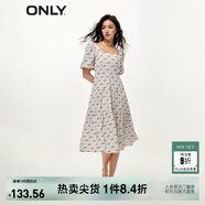 ONLY氣質(zhì)復古字母滿(mǎn)印方領(lǐng)中長(cháng)款連衣裙女|123207085 H0Z 實(shí)驗室印花 S (160) 80A