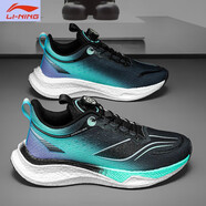 LI NING李寧赤兔5pro6代跑鞋男減震青少年跑步鞋初中學(xué)生大童中考女馬拉 龍雀飛電5c黑綠 44