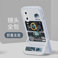 VEKJ宇航員手機殼支援支架iPhoneXXSMax防摔全包保護套 透白-灰色宇航員 iPhoneX