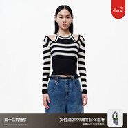 RE'VAN芮范夏季新品設計師款復古女團風(fēng)條紋毛衣RN30601046 橫條紋 L 40