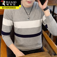 啄木鳥(niǎo)圓領(lǐng)毛衣男士秋冬季長(cháng)袖針織衫線(xiàn)衣線(xiàn)衫毛衫打底衫男裝保暖衣服 10822/992灰色常規 XL