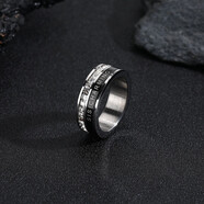 何佳功滿(mǎn)天星轉動(dòng)戒指原創(chuàng  )設計滿(mǎn)天星鋯石嘻哈潮流鈦鋼戒指歐美時(shí)尚個(gè)性 新品少量?jì)?yōu)惠 9號